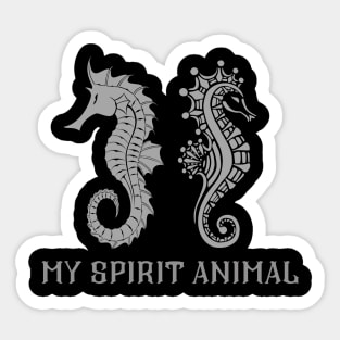 My spirit animal seahorse Duo Sticker